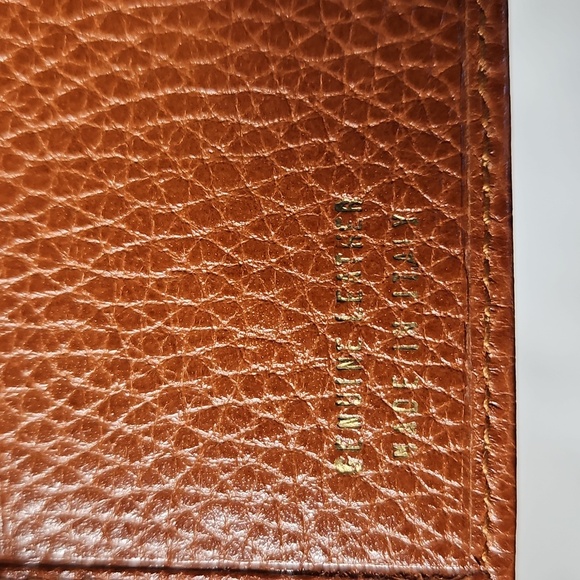 GIANI BERNINI TAN CARD WALLET COIN CASE GENUINE LEATHER FROM ITALY - Picture 5 of 8